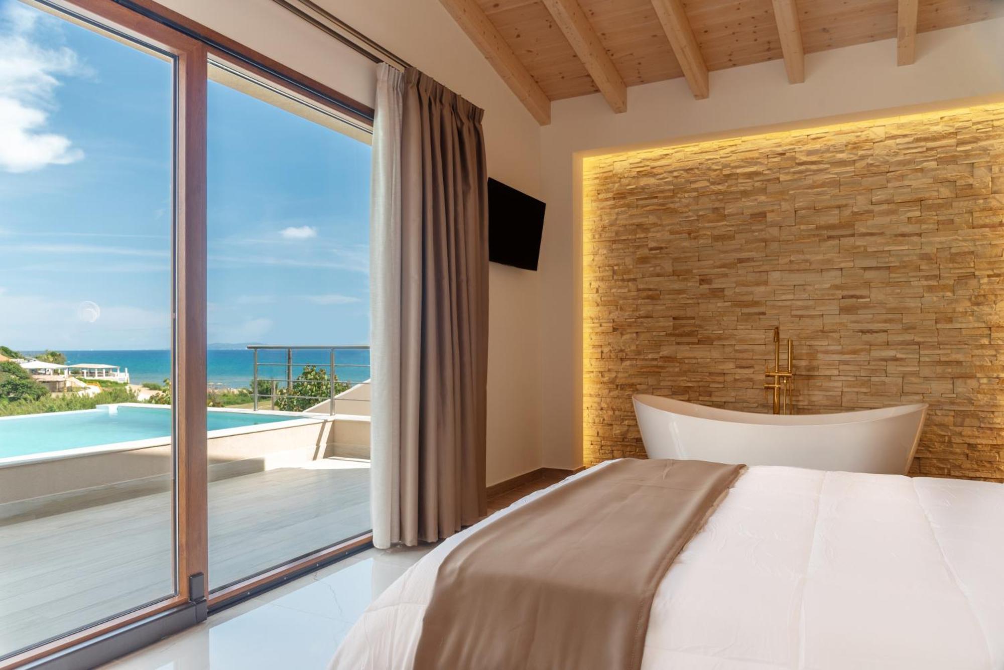 Villa Vasillis-Heated Swimming Pool With Infinity View Виталадес Экстерьер фото
