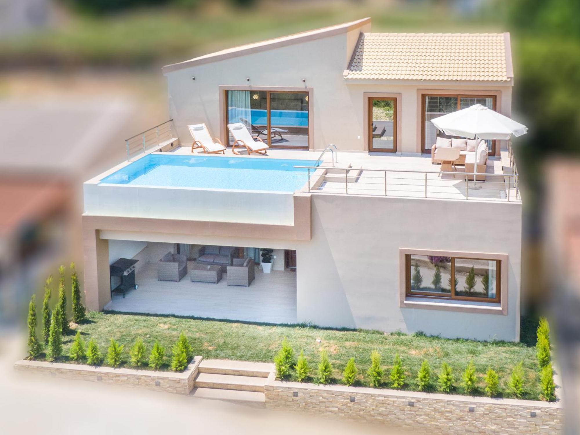 Villa Vasillis-Heated Swimming Pool With Infinity View Виталадес Экстерьер фото